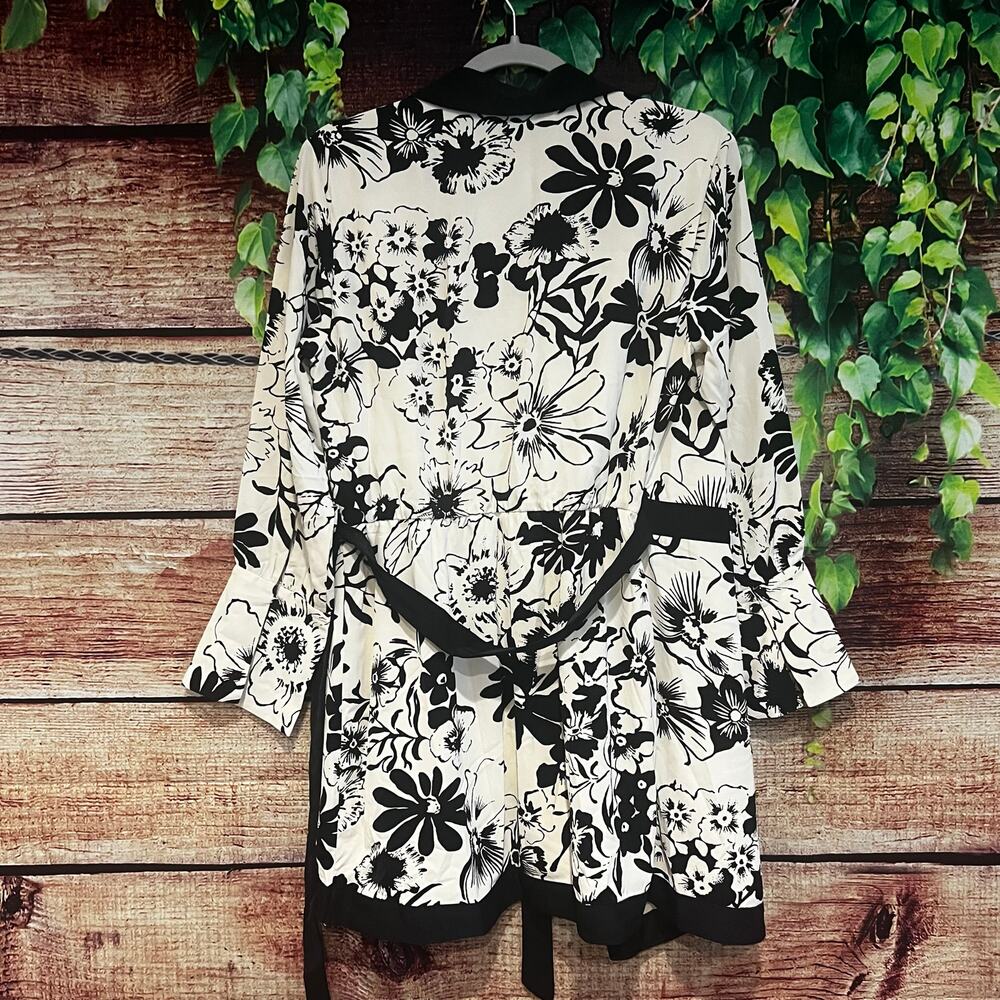Abercrombie & Fitch Floral Hawaiian Wrap Dress Mini Robe Medium Petite Hawaiian - Picture 4 of 4